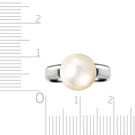 Кольцо из белого золота с жемчугом