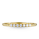 Кольцо из желтого золота с фианитом