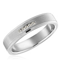 Кольцо обручальное из красного золота с бриллиантами