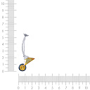 Брошь из серебра с фианитом