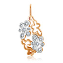 Подвеска из красного золота с фианитом
