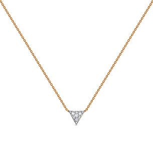 Колье из красного золота с бриллиантом