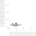 Кольцо из желтого золота с фианитом