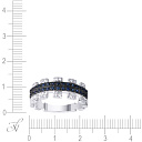 Кольцо из белого золота с бриллиантами, сапфирами
