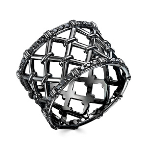 Кольцо из белого золота с бриллиантами