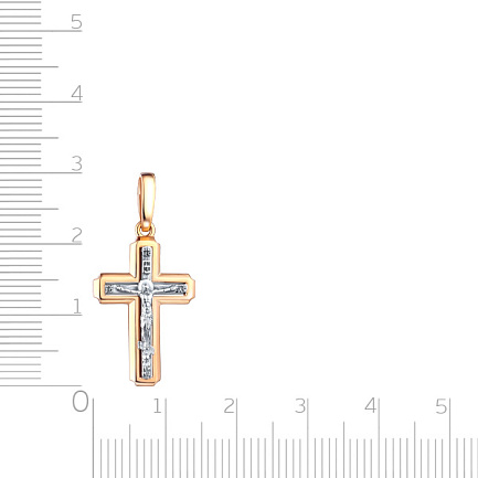 Крест из комбинированного золота