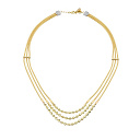 Колье из желтого золота с фианитом