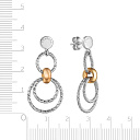 Серьги из серебра с позолотой