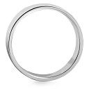 Кольцо обручальное гладкое из белого золота