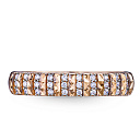 Кольцо из красного золота с фианитом