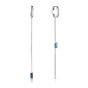 Серьги с английским замком из белого золота с бриллиантами