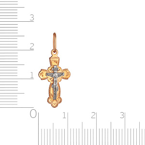 Крест из комбинированного золота