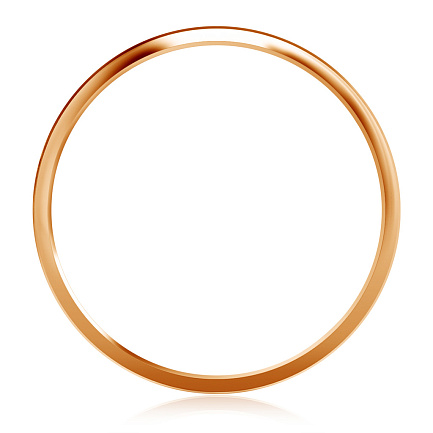 Кольцо обручальное из красного золота