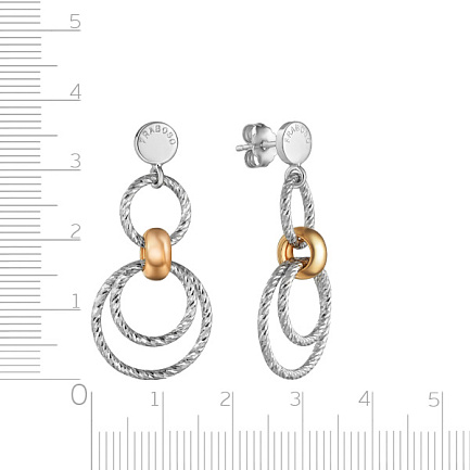 Серьги из серебра с позолотой