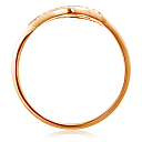 Кольцо из красного золота с фианитом