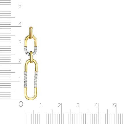 Подвеска из желтого золота с бриллиантами