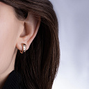 Серьги с английским замком из красного золота