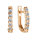 Серьги с английским замком из красного золота