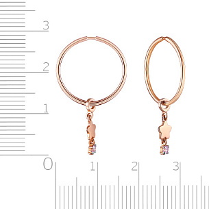 Конго из серебра с фианитом и золочением