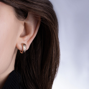 Серьги с английским замком из красного золота