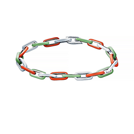 Браслет декоративный из серебра с эмалью