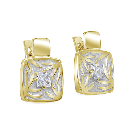 Серьги с английским замком из серебра