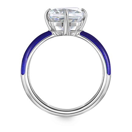 Кольцо из серебра с эмалью