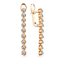 Серьги из красного золота с бриллиантами