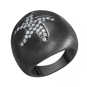 Кольцо из серебра с фианитом