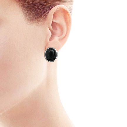 Серьги из серебра с агатом