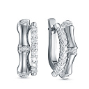 Серьги из белого золота с бриллиантами