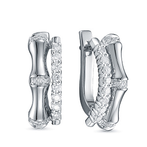 Серьги из белого золота с бриллиантами