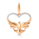 Подвеска из красного золота с фианитом