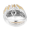 Кольцо из белого золота с бриллиантами, сапфирами