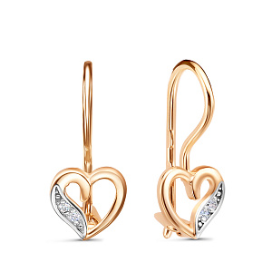 Серьги детские с французским замком