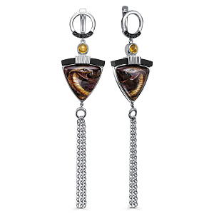 Серьги с английским замком из серебра