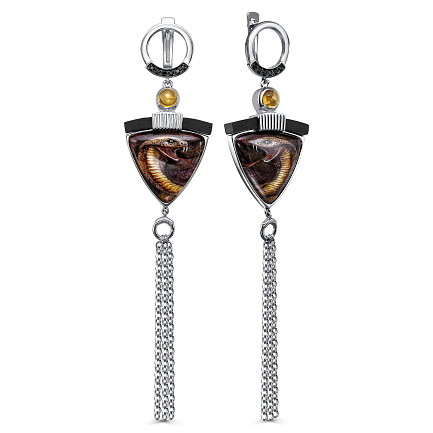 Серьги с английским замком из серебра