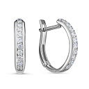 Серьги из белого золота с бриллиантами