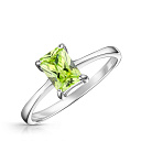 Кольцо из серебра с фианитом