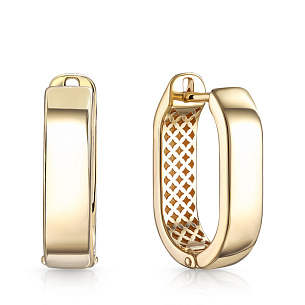 Серьги Конго из желтого золота