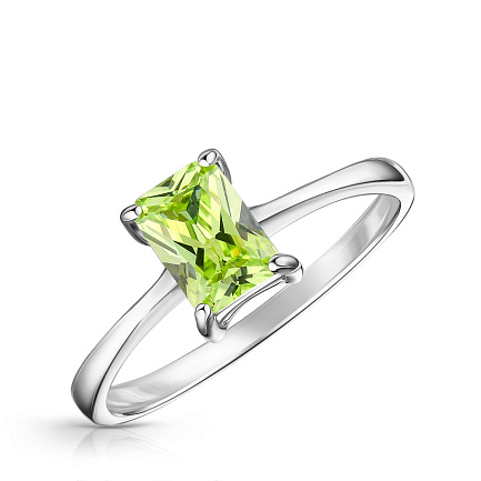 Кольцо из серебра с фианитом