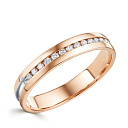 Кольцо обручальное из красного золота