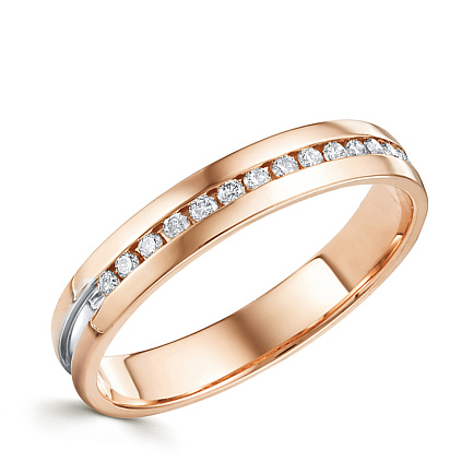 Кольцо обручальное из красного золота