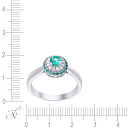 Кольцо из серебра с фианитом