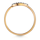 Кольцо из красного золота с фианитом