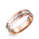 Кольцо обручальное с алмазной гранью