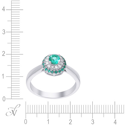 Кольцо из серебра с фианитом