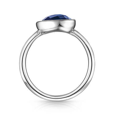 Кольцо из белого золота с топазом