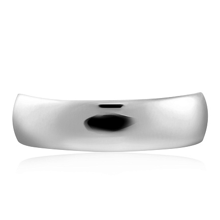 Кольцо обручальное из белого золота