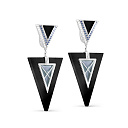 Серьги с английским замком из серебра с фианитами